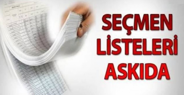 Seçmen listeleri askıda