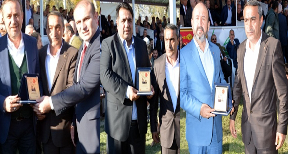 Başkan Seven'den milletvekillerine plaket