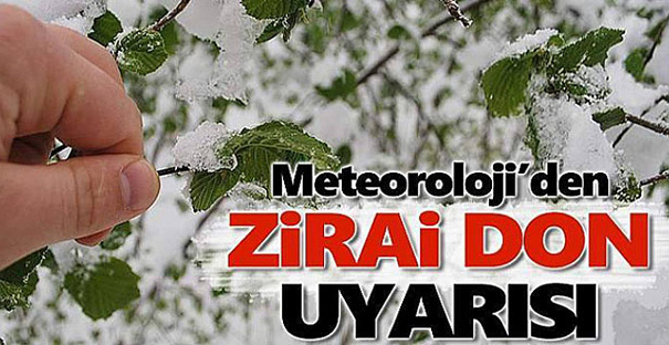 Meteorolojiden zirai don uyarısı