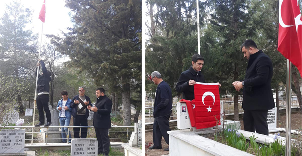 Ülkü Ocakları, Şehitliklerin bayraklarını yeniledi