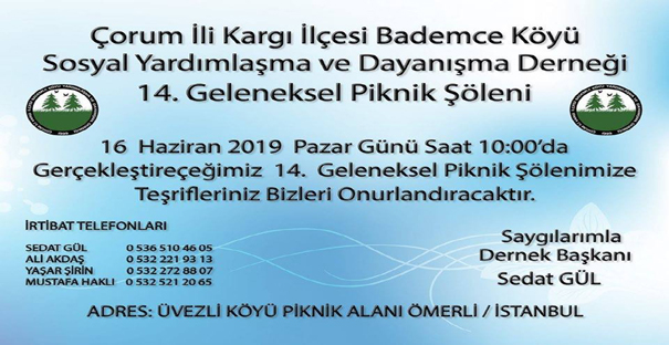 Kargılılar geleneksel piknikte buluşacak