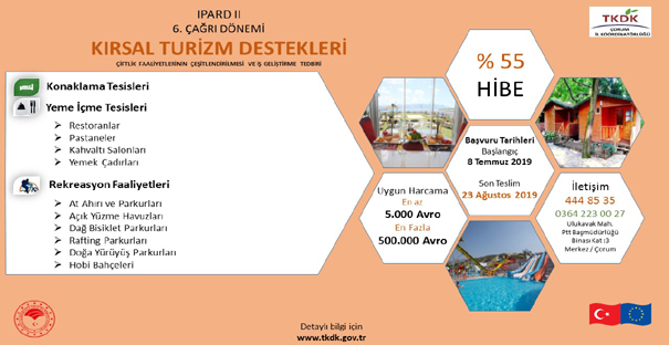 ‘Kırsal Turizm’e yüzde 55 hibe