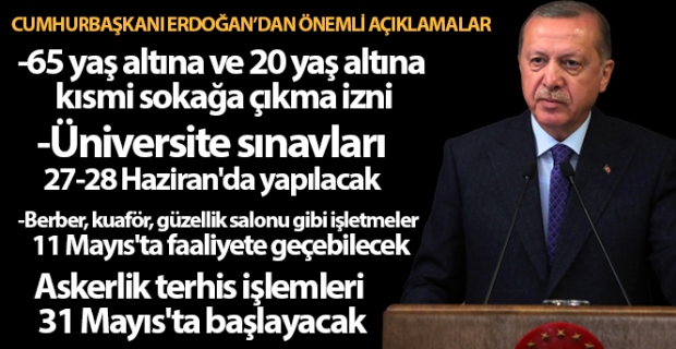Cumhurbaşkanı Erdoğan, normalleşme planını açıkladı