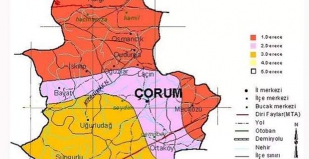 Kargı 1. derece deprem bölgesinde yer alıyor