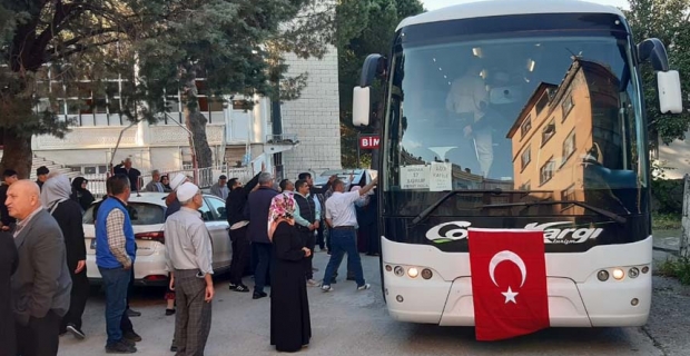 Kargı’daki hacı adayları dualarla kutsal topraklara uğurlandı