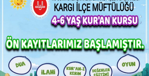 4-6 yaş Kur’an Kursu kayıtları başladı