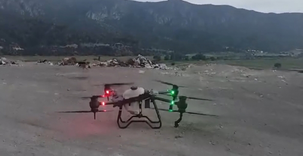 Kargı'da Dronla ilaçlama çalışması yapıldı