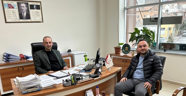 Ozan Acar’dan Devlet Hastanesi Müdürü Hüsnü Kılpelit’e ziyaret
