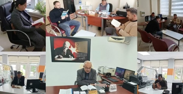 Kamu personeli aynı anda kitap okudu