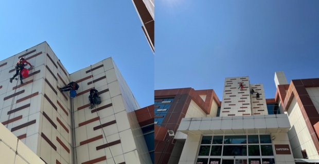 Kargı Hastanesi’nin yüzü temizleniyor! Dış cepheye hijyen dokunuşu