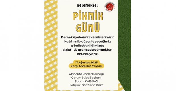 Altınokta Körler Derneği üyelerini Kargı’da ağırlayacak