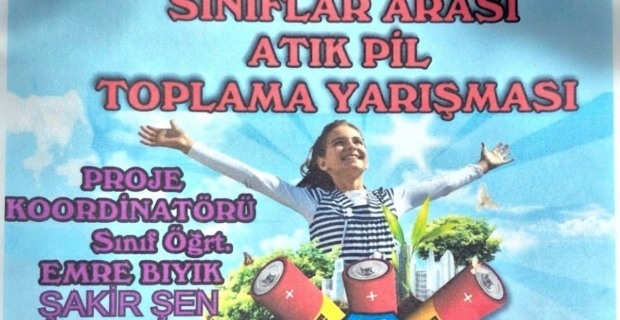 Kargı Atatürk İlkokulu’ndan örnek proje: “Sınıflar arası atık pil toplama yarışması”