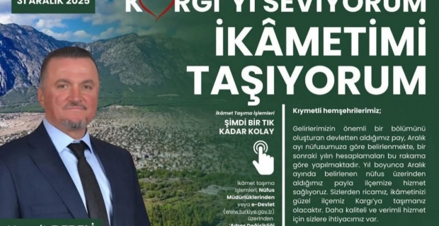 Kargı Belediye Başkanı Dereli’den Çağrı: “İlçemizin Gücü İçin İkametinizi Kargı’ya Taşıyın”