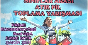 Kargı Atatürk İlkokulu’ndan örnek proje: “Sınıflar arası atık pil toplama yarışması”