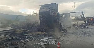 Kargı’da D-100 Karayolunda TIR alev aldı: Sürücü mucizevi şekilde kurtuldu!