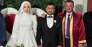 Öznur ve Hüseyin Eken çiftinin nikahını Başkan Dereli kıydı