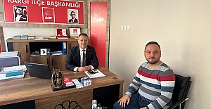 CHP Kargı İlçe Başkanı Hakan Çelik’e hayırlı olsun ziyareti