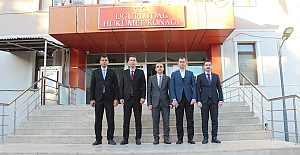 Kaymakam Düzgün’e meslektaşlarından hayırlı olsun ziyareti