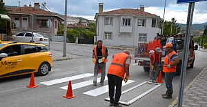 Kargı'da yaya geçitleri yenilendi