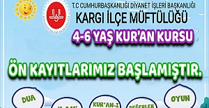 4-6 yaş Kur’an Kursu kayıtları başladı