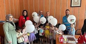 Kargı'daki minik öğrencilerden Filistin’e anlamlı destek
