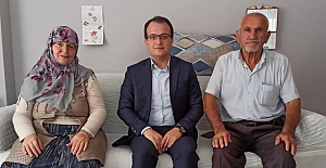 Kaymakam Aksoy ve Başkan Dereli, şehit aileleri ve gazileri ziyaret etti