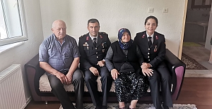 Kargı İlçe Jandarma Komutanı'ndan anlamlı ziyaret: Gazi Mustafa Tatar'a vefa