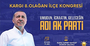 AK Parti Kargı 8. Olağan İlçe Kongresi 30 Kasım’da