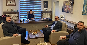 Başhekim Demir ve Hastane Müdürü Kılpelit’ten İlçe Başkanı Demiral’a ziyaret
